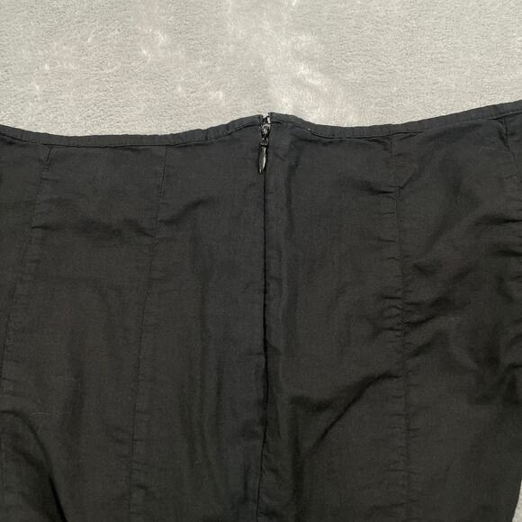 Jarbo Pants 34 US 4 Black Bell Bottom Flared Luxury Statement Boho Pima Cotton - Picture 5 of 13